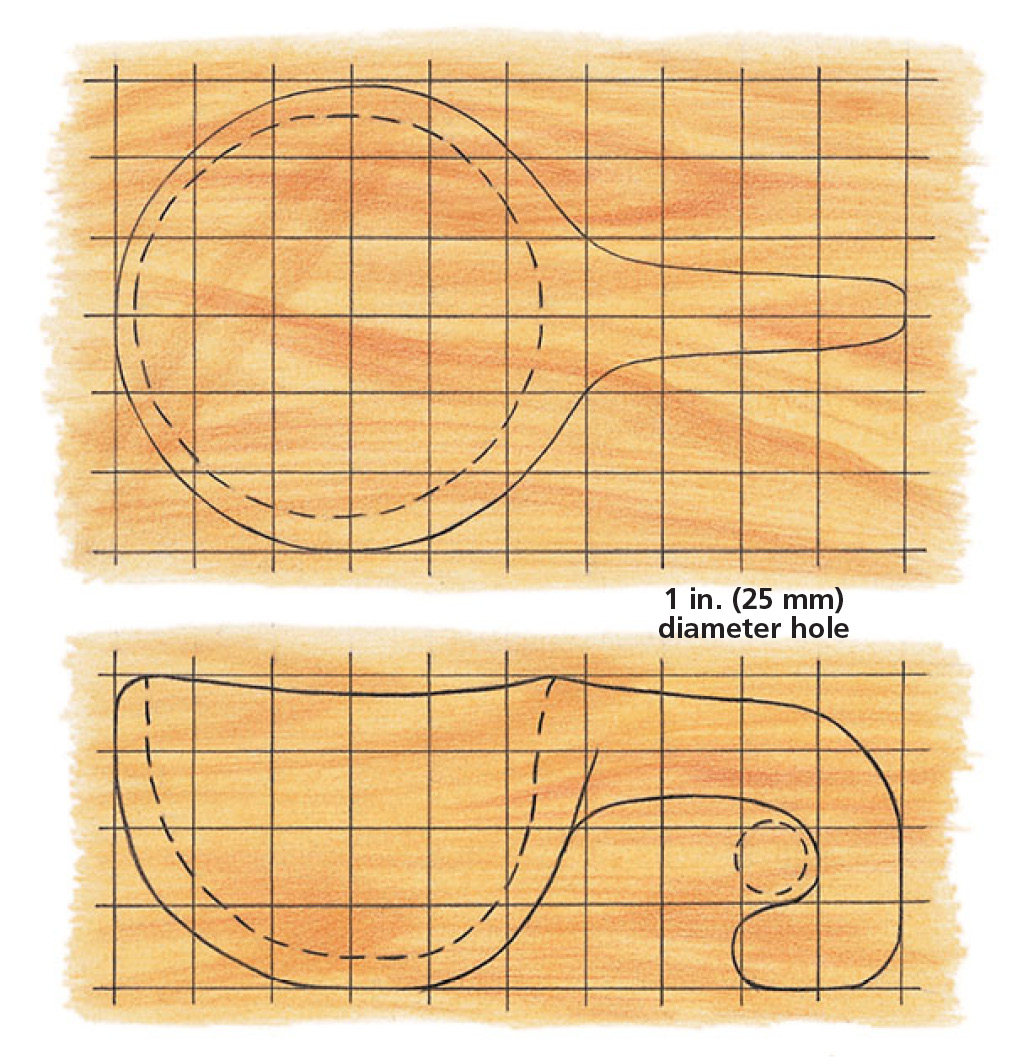 2 Clamp the piece to the bench and using a carvers gouge begin at the center - photo 5