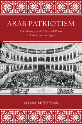 Mestyán - Arab patriotism: the ideology and culture of power in late Ottoman Egypt