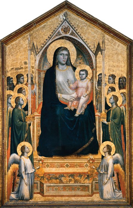 Giotto de Bondone Madonna Enthroned with Child Angels and Saints - photo 6