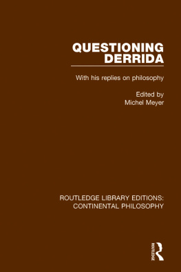 Meyer - Questioning Derrida