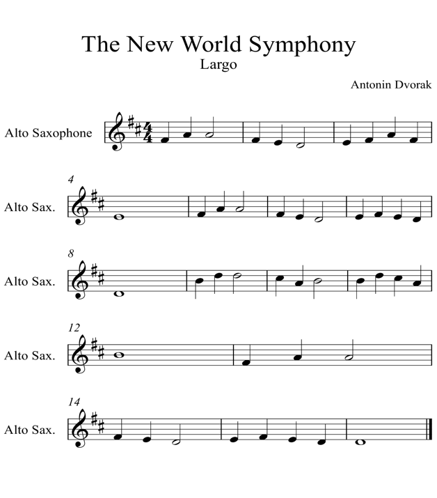 The New World Symphony Alto Saxophone Piano - photo 32