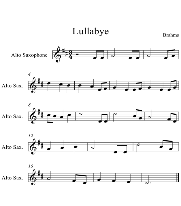 Lullabye Alto Saxophone Piano - photo 29