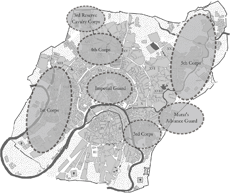 Map 4 Initial deployment of Allied troops in Moscow 1529 September 1812 - photo 4