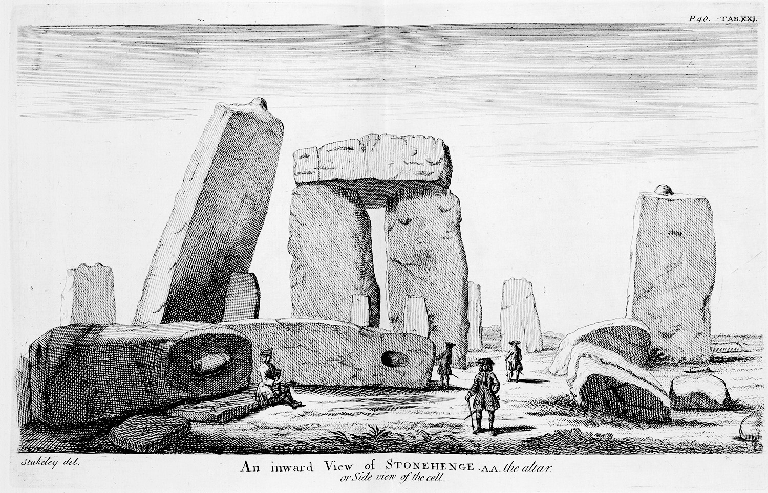 Drawing of one of the Stonehenge trilithons by William Stukeley 16871765 - photo 2
