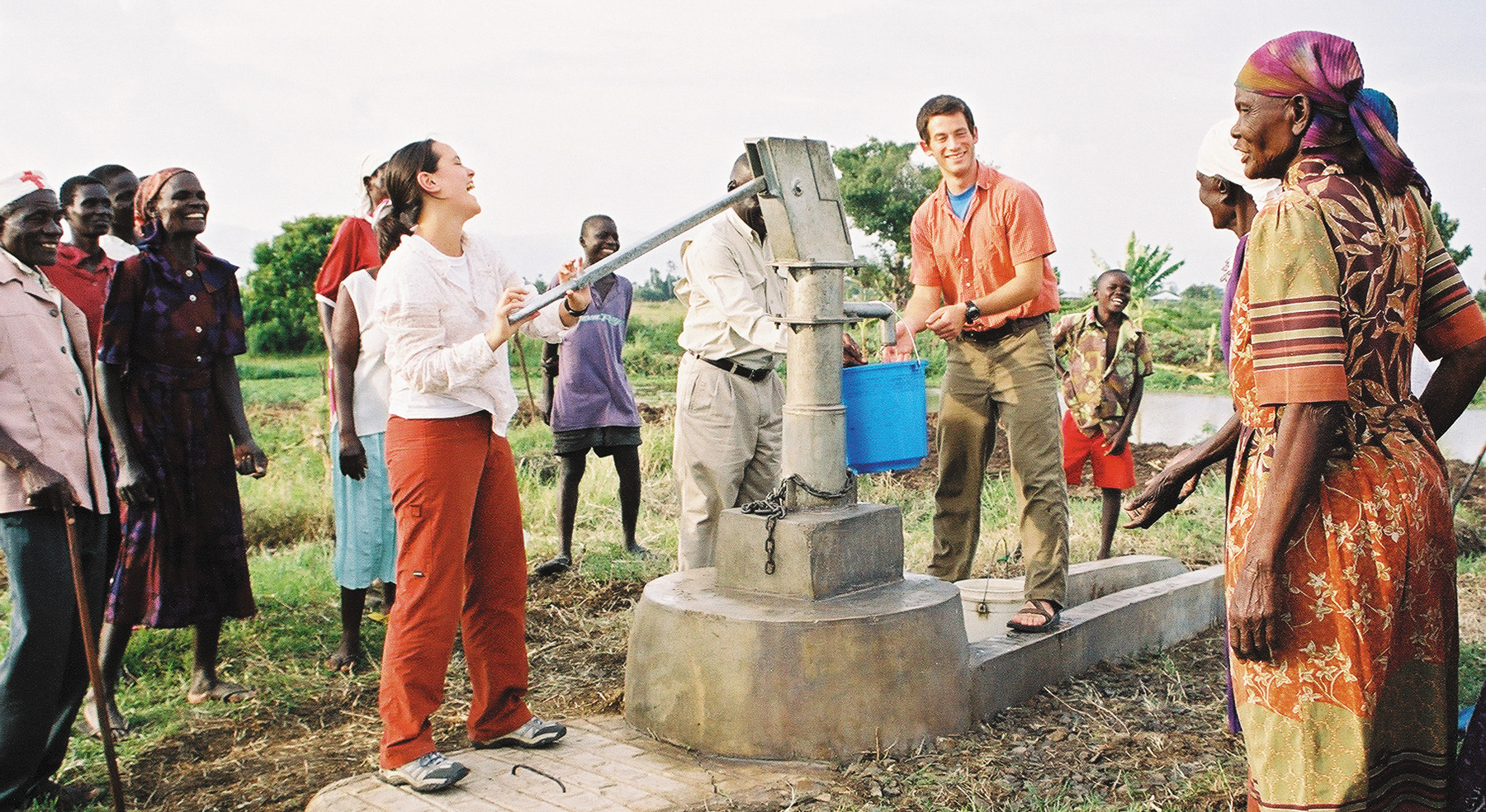 Jena Joel and a community group at the site of a well Joel and Jena - photo 7