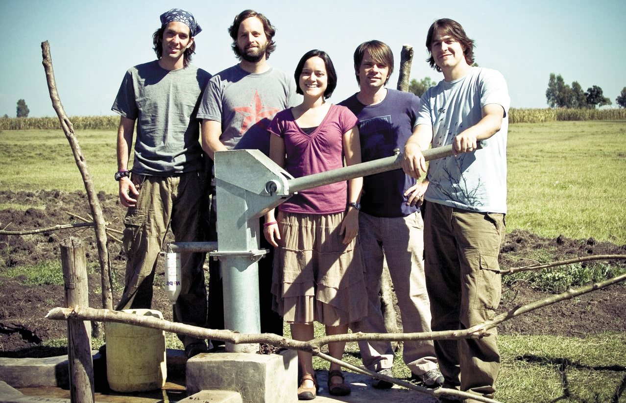 Jars of Clay and Jena at the site of a well in Kenya left to right Stephen - photo 9