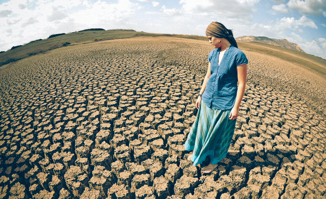 Standing in a dry dam during the drought in Marsabit Jena and a community - photo 26