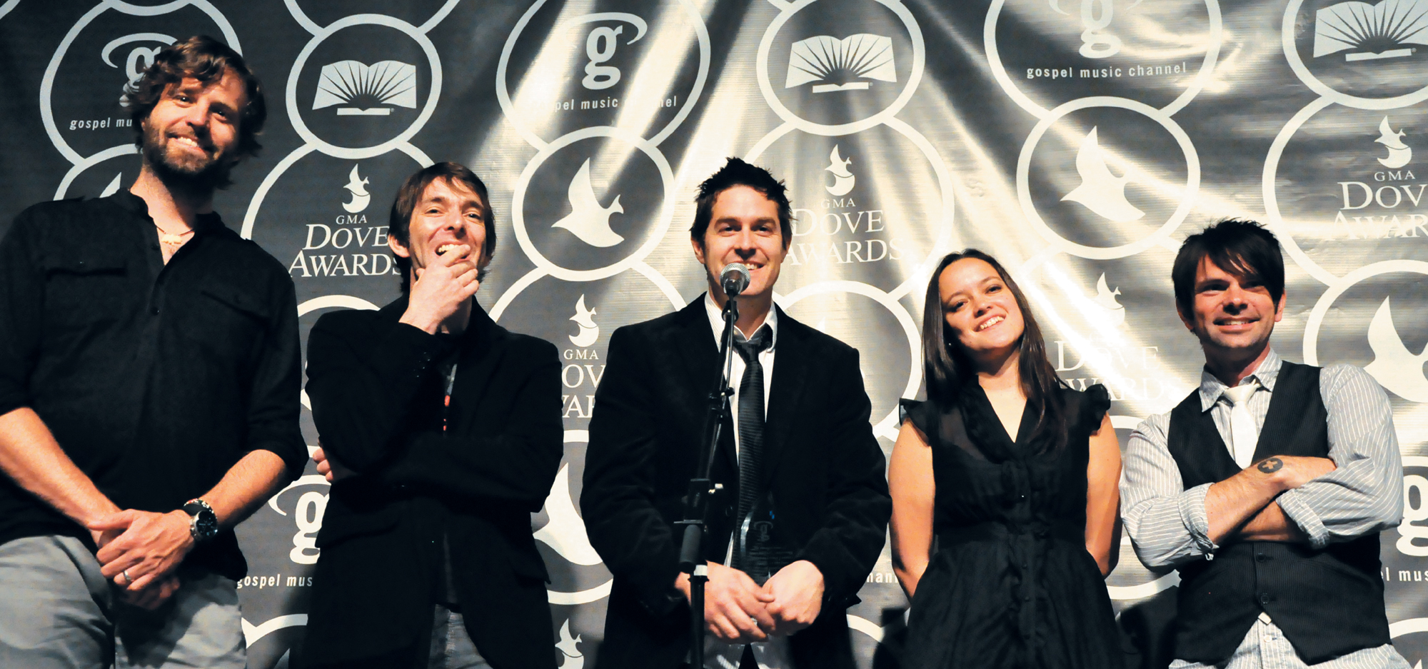 Jars of Clay receives the Gospel Angels Award at the DOVE Awards for their work - photo 30