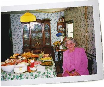 My great-grandmother Strahan and a spread of food she prepared My - photo 6