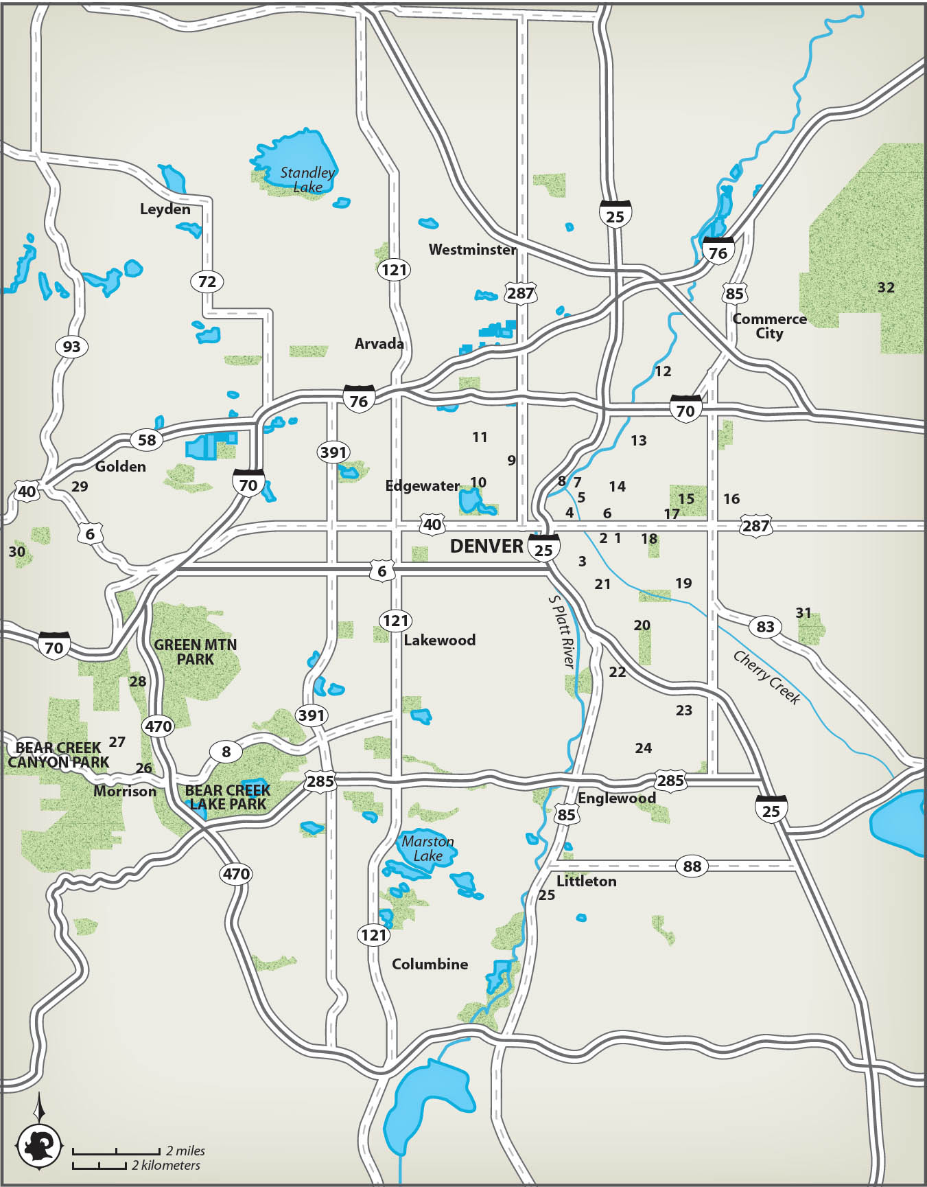 Numbers on this overview map correspond to walk numbers A map for each tour - photo 5