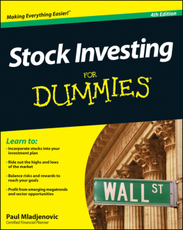 Mladjenovic - Stock Investing For Dummies