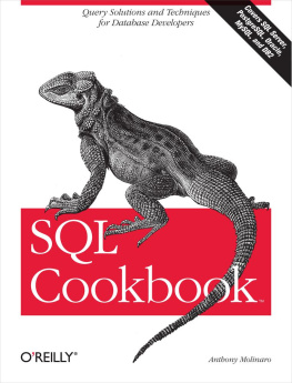 Molinaro SQL cookbook [query solutions and techniques for database developers ; covers SQL server, PostgreSQL, Oracle, MySQL, and DB2]