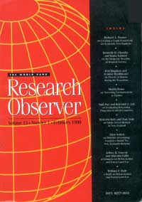 title The World Bank Research Observer Vol 13 No 1 author - photo 1