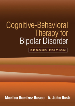 Monica Ramirez Basco Cognitive-Behavioral Therapy for Bipolar Disorder