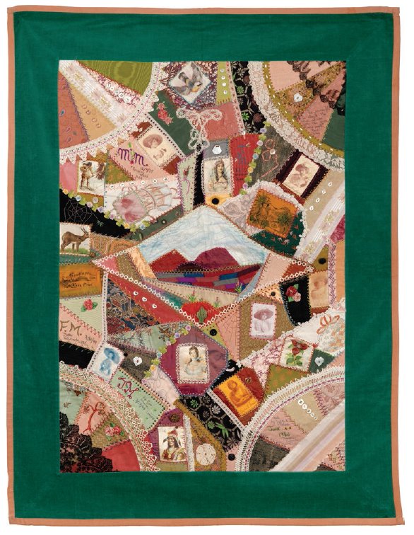 Yesterday by Judith Baker Montano 30 40 My first crazy quilt wallhanging - photo 3