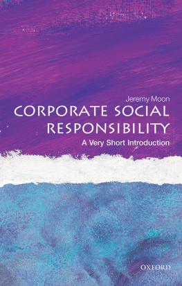 Moon - Corporate Social Responsibility: A Very Short Introduction