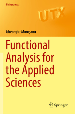 Moroşanu - Functional Analysis for the Applied Sciences