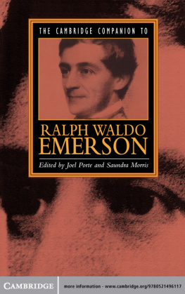 Morris Saundra The Cambridge Companion to Ralph Waldo Emerson