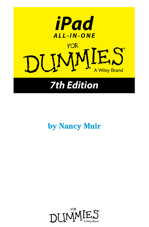 iPad All-in-One For Dummies 7th Edition Published by John Wiley Sons Inc - photo 1