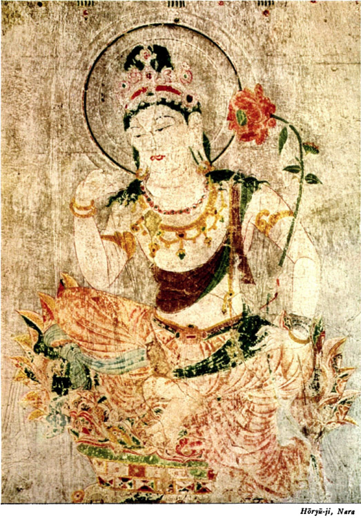 Seated Bodhisattva Wall Painting in the Kond Golden Hall Nara period - photo 1