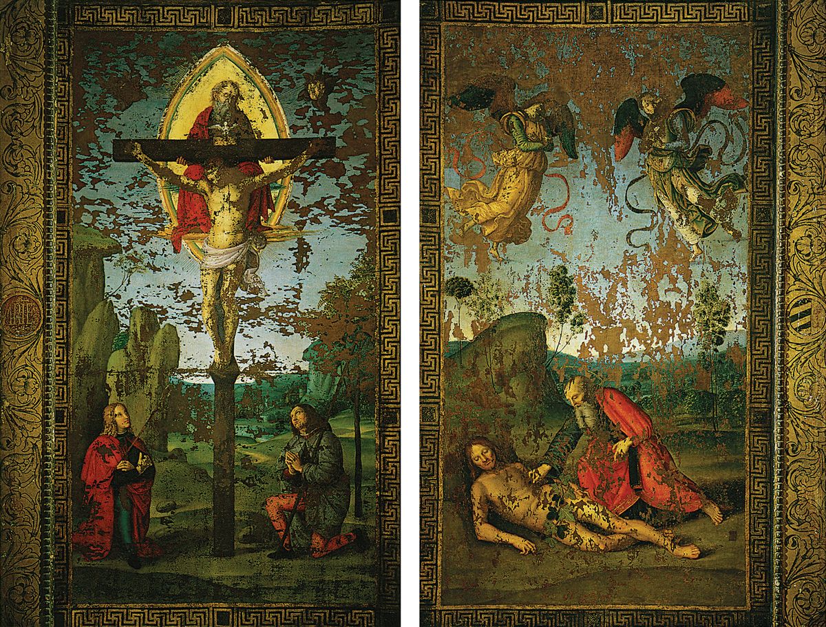 Trinity Banner The Holy Trinity with St Sebastian and St Roch c 1499 Oil on - photo 4