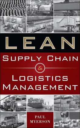 Myerson Lean Supply Chain and Logistics Management