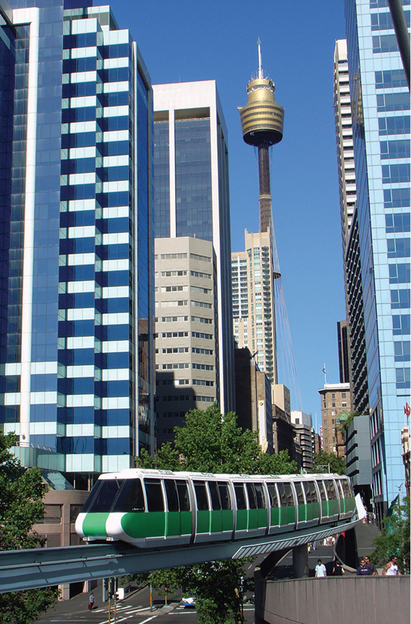 The monorail glides through downtown with Sydney Tower the citys tallest - photo 10