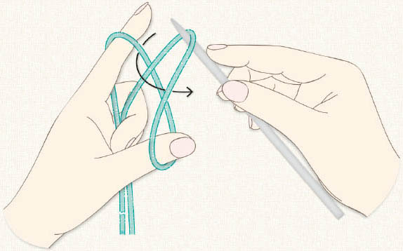 Pull the yarn from the index finger of your left hand out through the middle of - photo 10