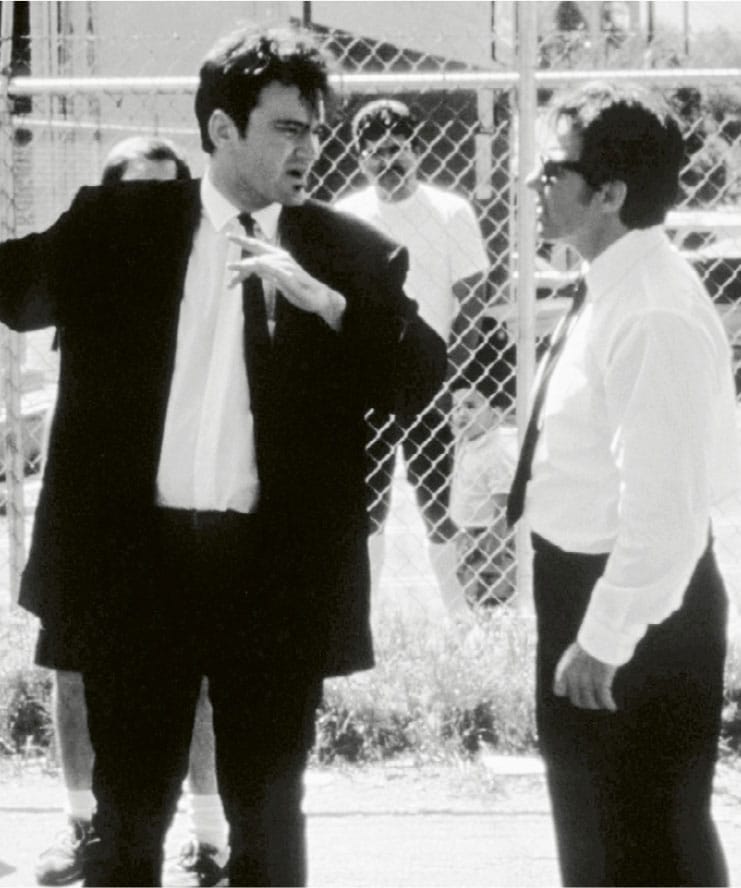 Quentin Tarantino in conversation with Harvey Keitel during the shoot for - photo 5