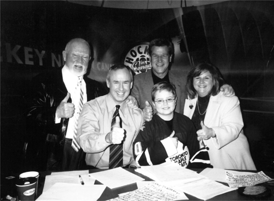 On the Hockey Night in Canada set with Ron my grandson Del Bobby Orr and my - photo 4