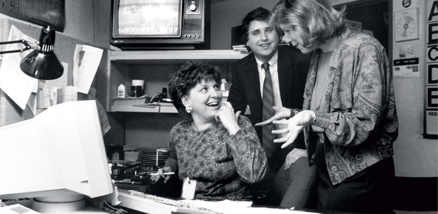 Ellen McDonnell Michael Richards and Nina Totenberg in 1980 NPR photo - photo 3