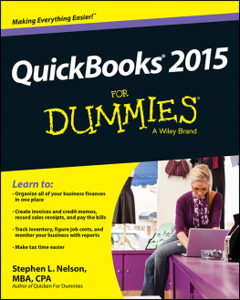 Nelson - QuickBooks 2015 all-in-one for dummies