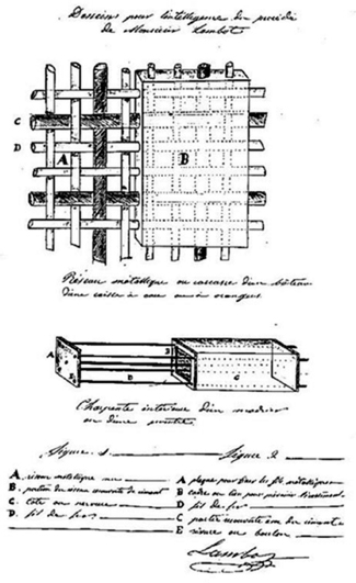 FIG 2 Joseph Lambot patent for a system of construction in ciment arm 1855 - photo 2