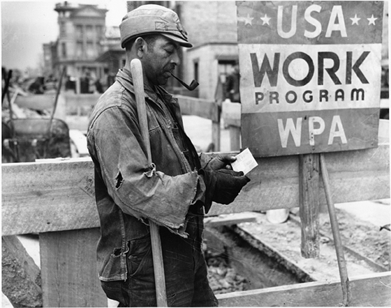 A WPA Employee Receives His Paycheck 1939 Courtesy National Archives THE - photo 2