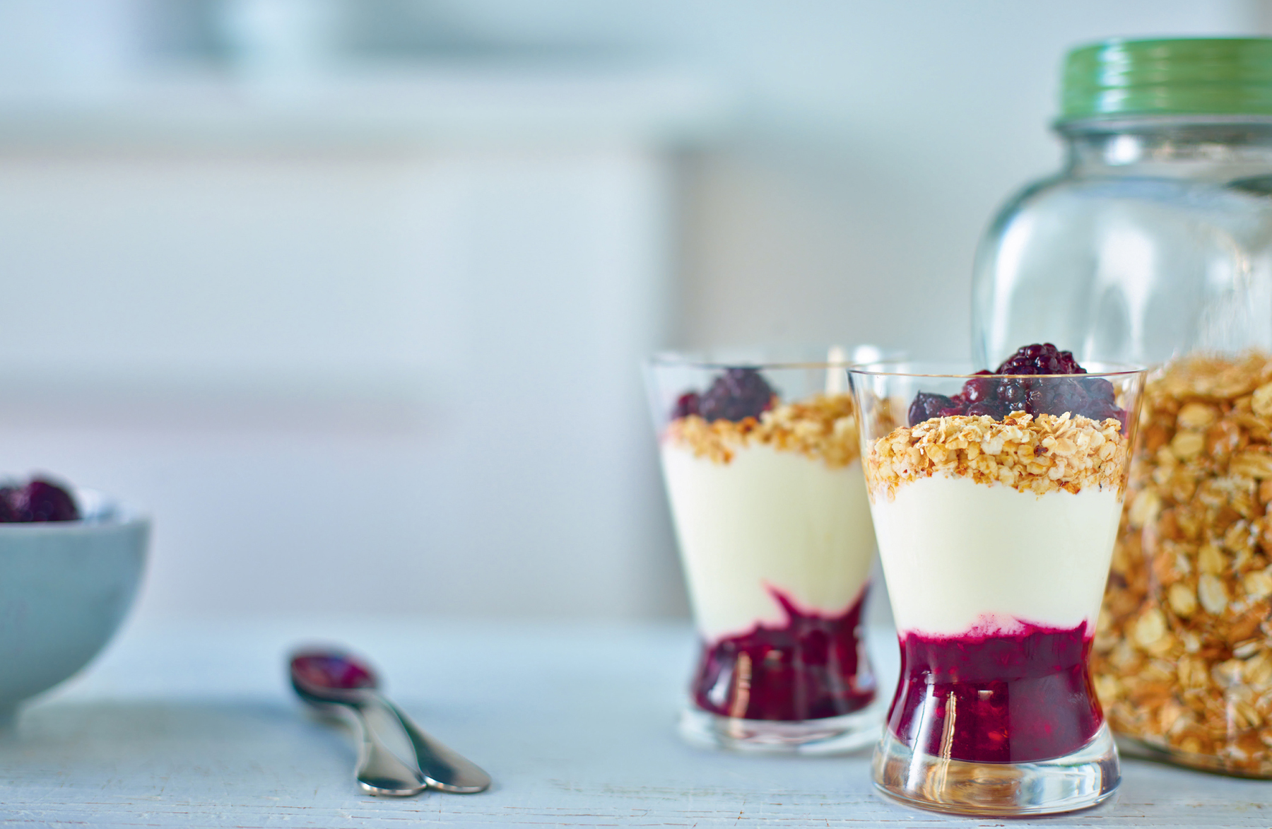 Blackberry and Blueberry Ginger Yogurt Pots These berries dont need much - photo 3