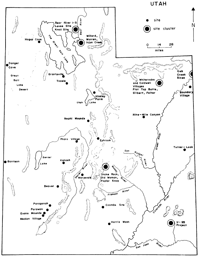 Frontispiece Locations of archeological sites in Utah Page iii - photo 2