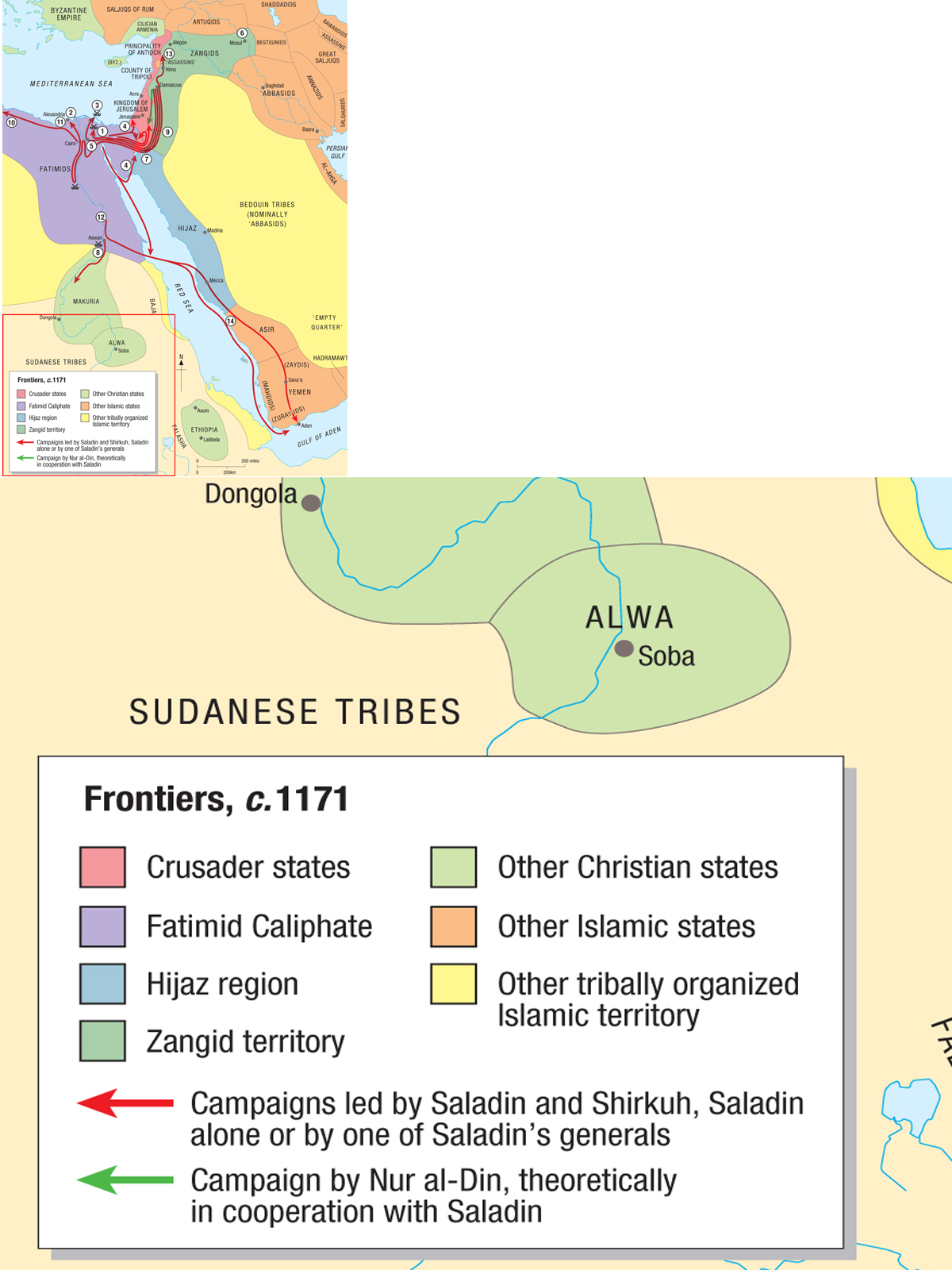 1 1164 Saladin accompanies Shirkuh with an army sent to the Fatimid Caliphate - photo 7