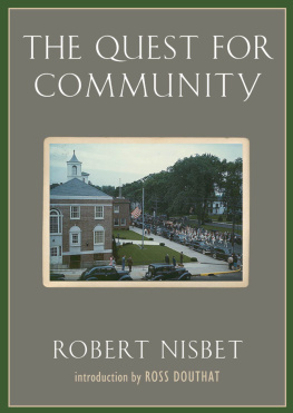Nisbet - The Quest for Community