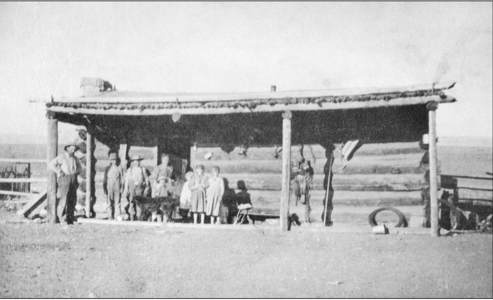 Charles A Petersen is seen here with his family at his first cabin on Pine - photo 3