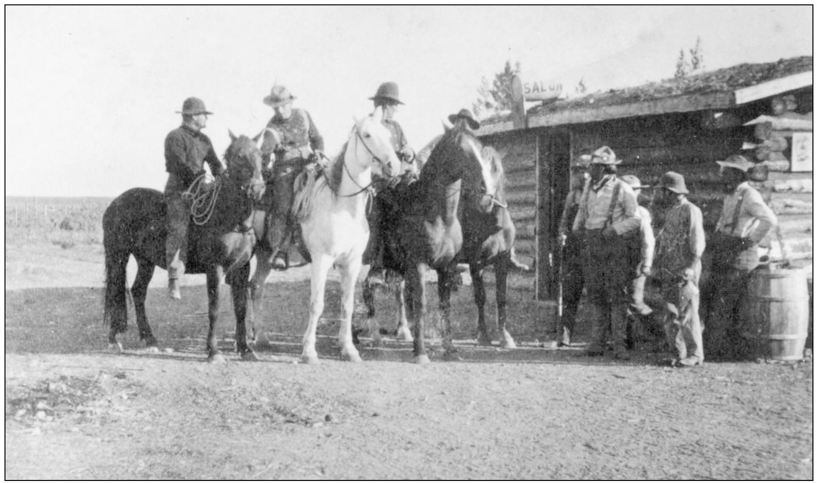 Pinedales first saloon was located on the Petersen ranch pictured here The - photo 5