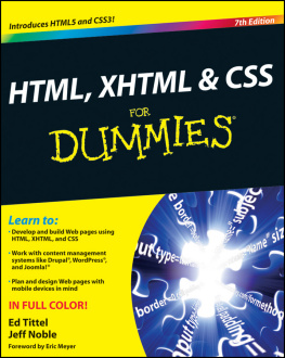 Noble Jeff - HTML, XHTML & CSS For Dummies