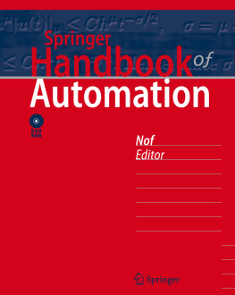 Nof - Springer handbook of automation with DVD-ROM and 149 tables