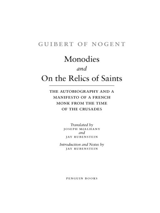 Table of Contents PENGUIN CLASSICS MONODIES AND ON THE RELICS OF SAINTS GUIBE - photo 1