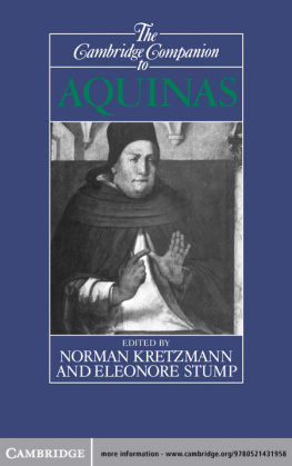 Norman Kretzmann Aquinas, the Cambridge Companion to