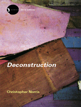 Norris - Deconstruction: Theory and Practice