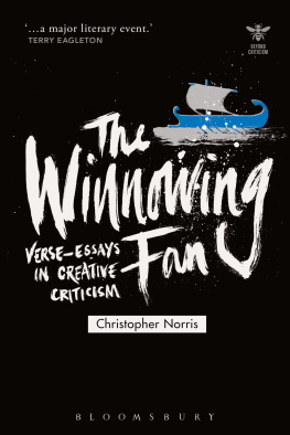 Norris The winnowing fan: verse-essays in creative criticism