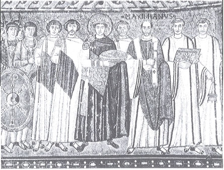 The Emperor Justinian and his court A sixth-century mosaic from the Church of - photo 10