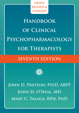 O Handbook of Clinical Psychopharmacology for Therapists