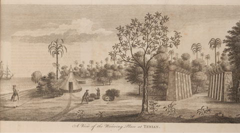 Lieutenant Bretts drawing of the watering place on the island of Tinian in the - photo 5