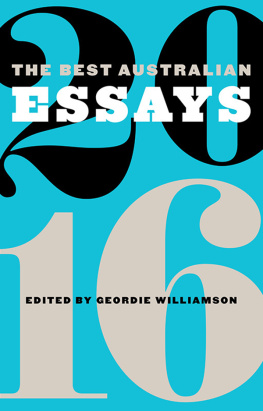 Williamson - The Best Australian Essays 2016